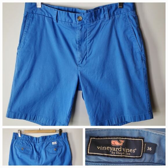 Vineyard Vines Other - Vineyard Vines Breaker Shorts  Bright Blue flat front  casual shorts 9" Inseam